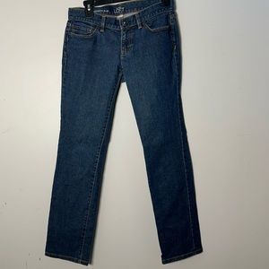 EUC Womens Ann Taylor Loft Modern Slim 2P 2 Petite Denim Jeans Blue Like New